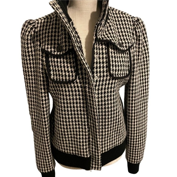Billabong Vintage Houndstooth Bomber Jacket - Picture 2 of 10